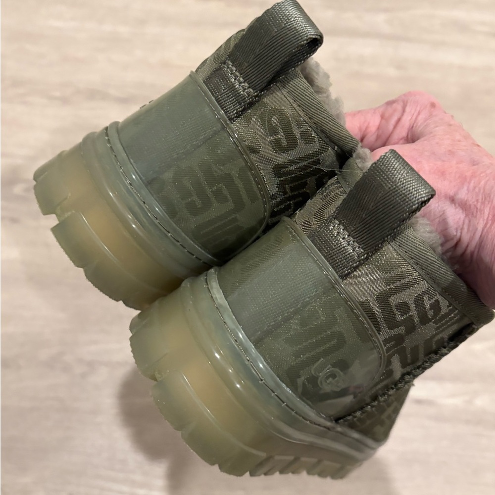 Ugg’s Classic Mini Monogram Boots Burnt Olive, 7 - Picture 5 of 9